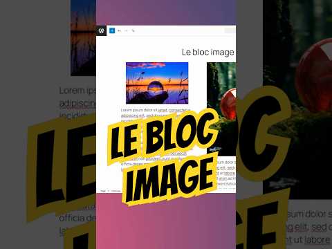 Manipuler le bloc image de Gutenberg